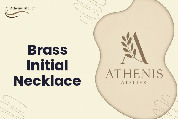 Brass Initial Necklace